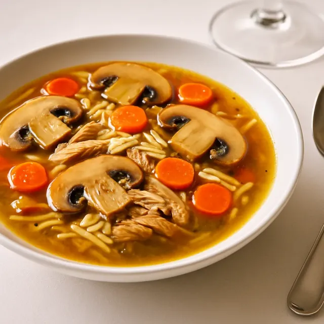 Sopa Fácil de Frango, Arroz e Macarrão
