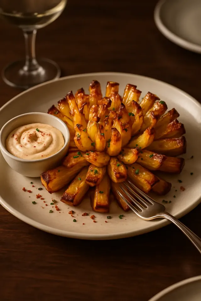 Cebola Florescente na Fritadeira a Ar