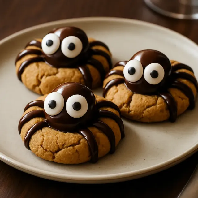 Biscoitos Aranha de Pasta de Amendoim