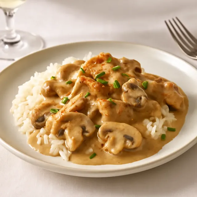 Estroganoff de pollo