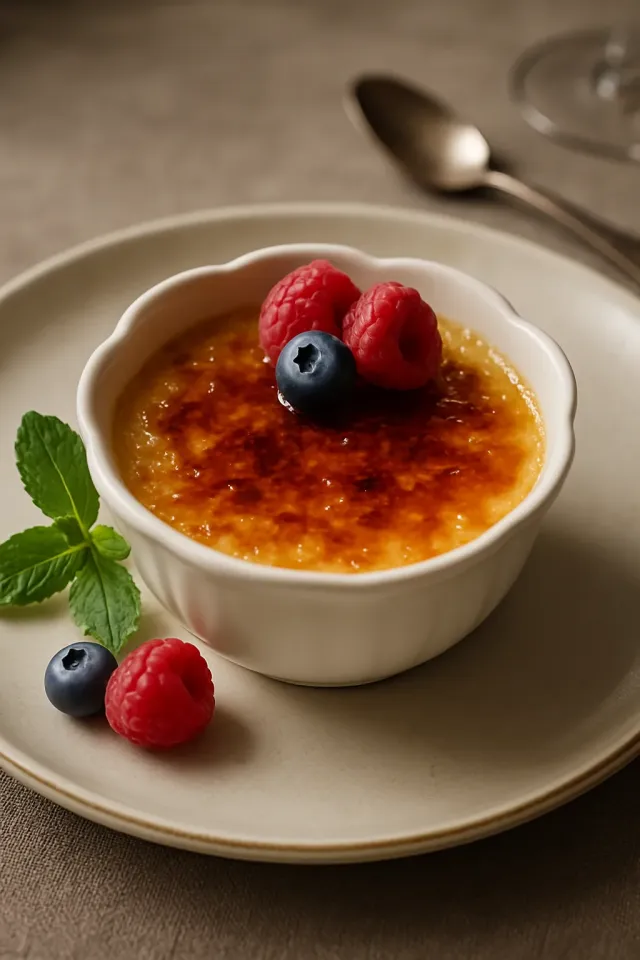 Bánh Pudding Gạo Kiểu Crème Brûlée