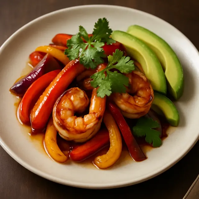 Fajitas aux crevettes au four