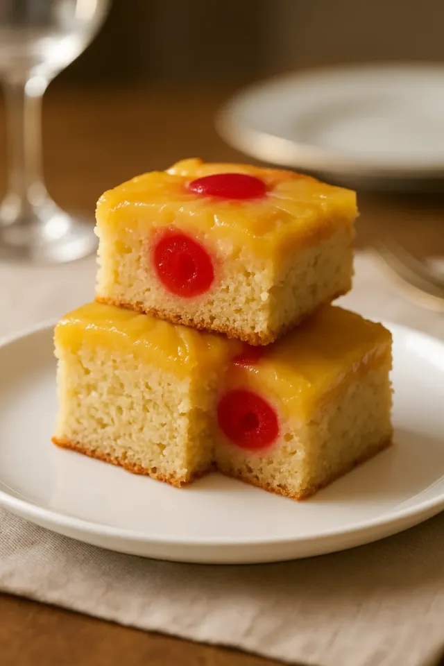 Ters Çevrilmiş Ananas Barları