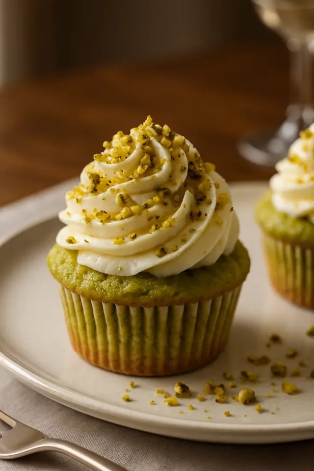 Cupcakes de Pistache Reais
