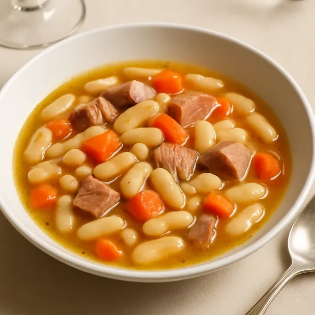 Dads Limabohnensuppe mit Schinkenknochen