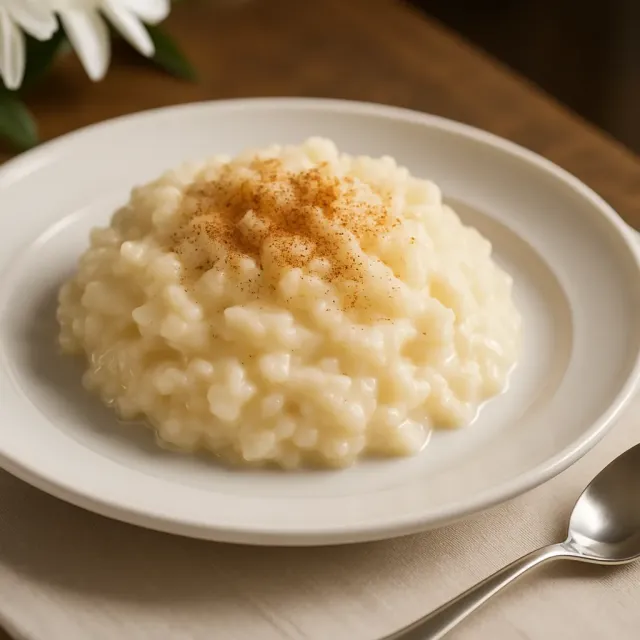 Budín de arroz en olla arrocera