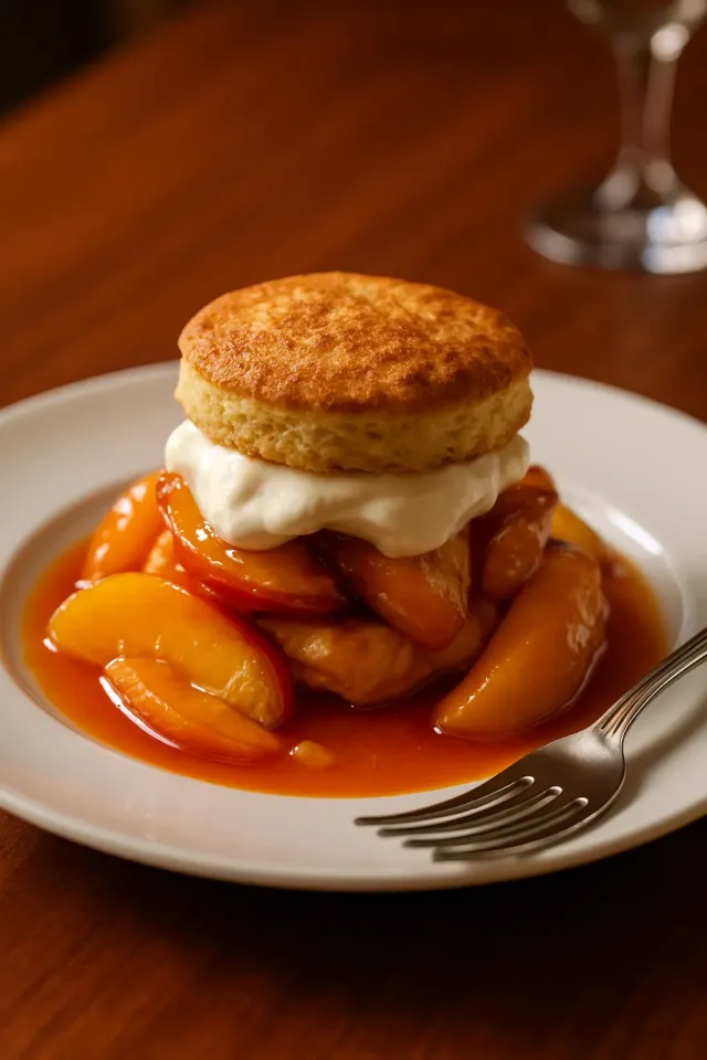 Pfirsich-Sahne-Shortcake