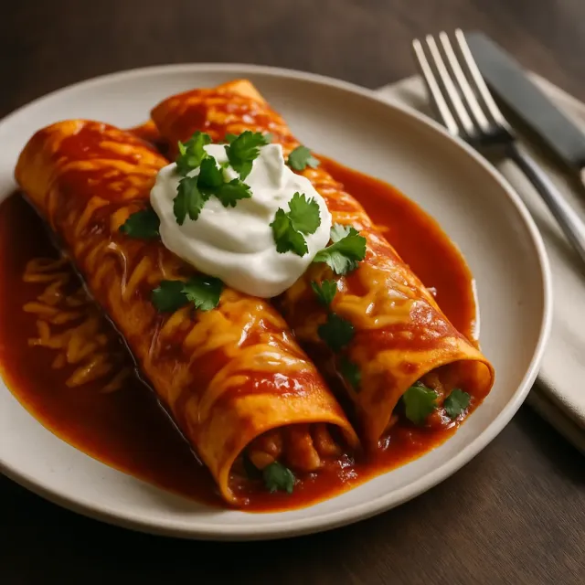 Enchiladas au bœuf crémeux