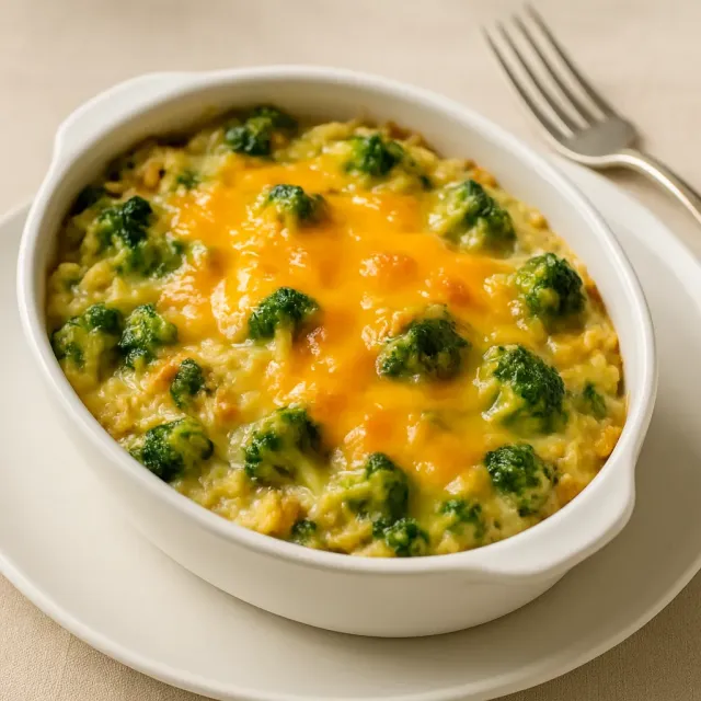 Casseruola di riso e broccoli