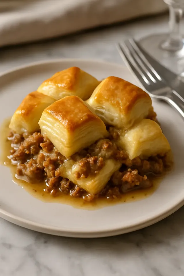Món casserole xốt thịt