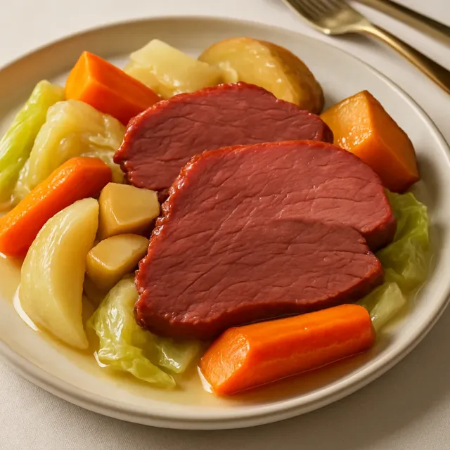 Poitrine de bœuf marinée Guinness et légumes au mijoteur