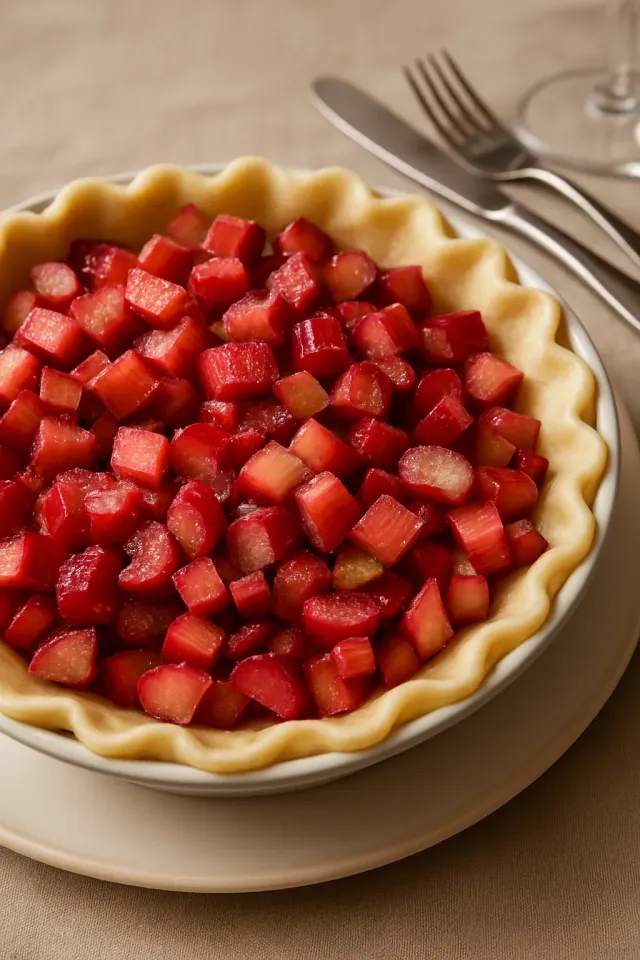 Pai Rhubarb Mudah