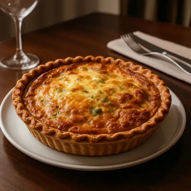 Quiche de Brócoli y Cheddar