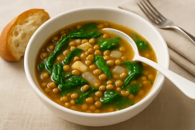 Linse und Grünkohlsuppe