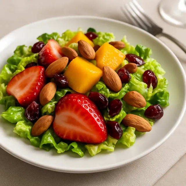 Salada Mesclun de Morango e Manga