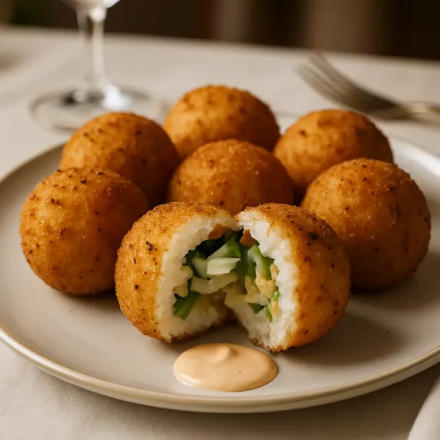 Deep-Fried California Roll Rice Balls