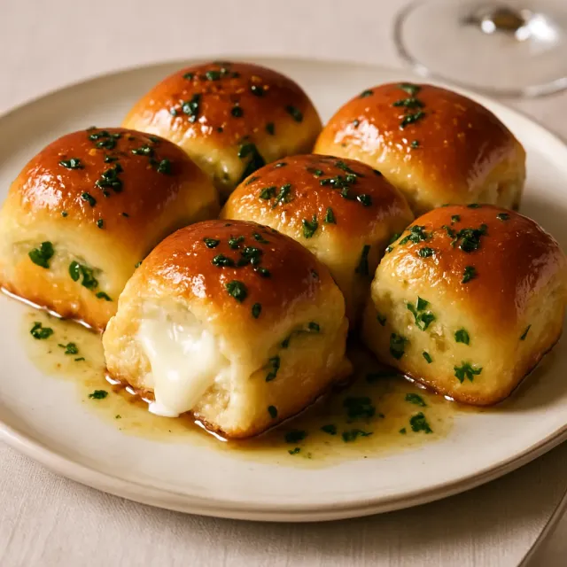 Сырные гавайские булочки с чесноком