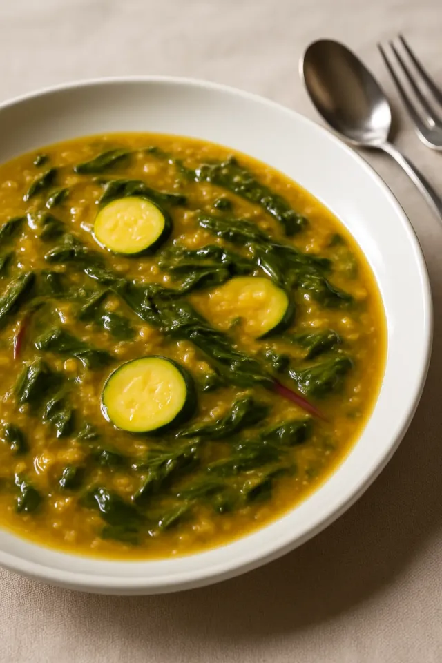 Rote-Linsen-Mangold-Suppe