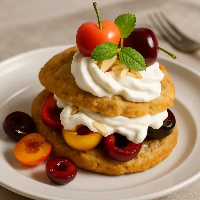 Frische Kirsch-Shortcake