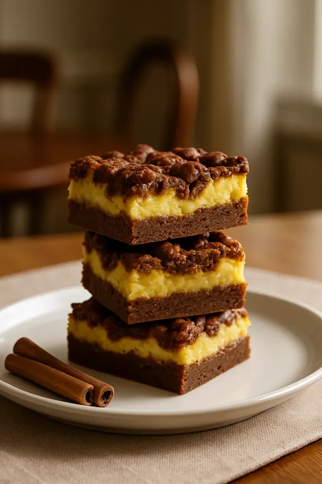 Orange-Gingerbread Cheesecake Bars