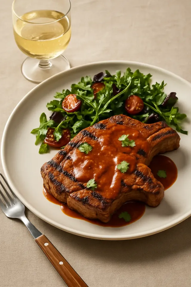 Sous Vide Maple Chipotle BBQ Pork Chops