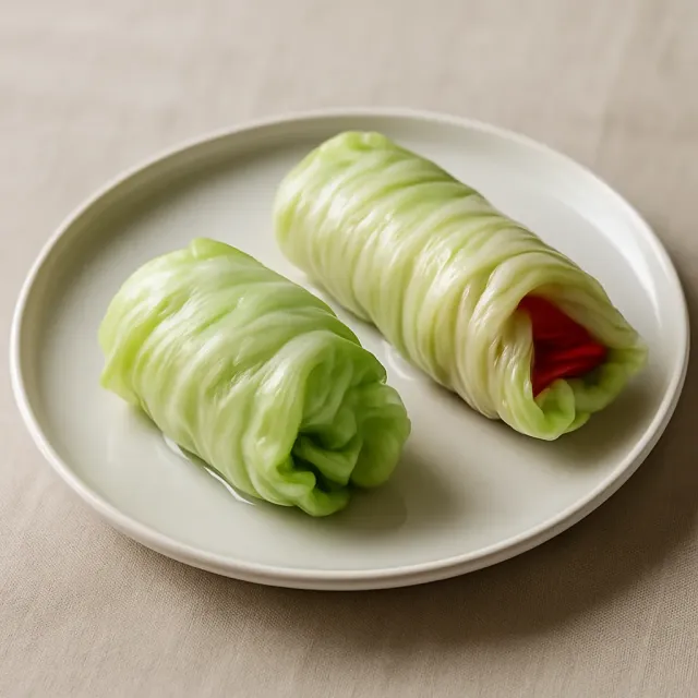 Ensalada de Hojas en Rollos