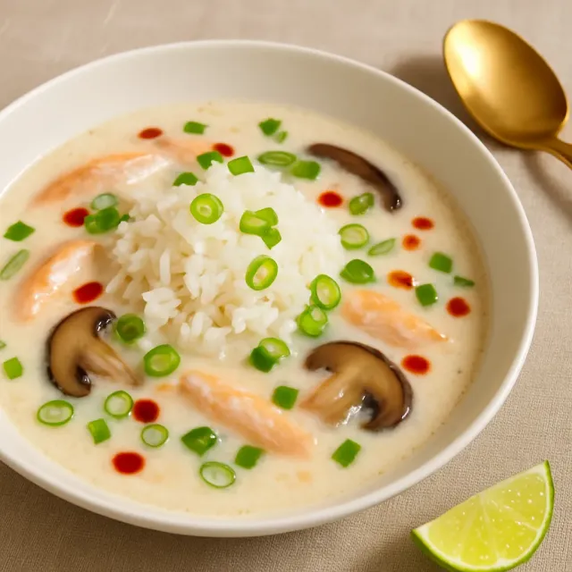 Reste von gebratenem Huhn Kokosnuss Suppe