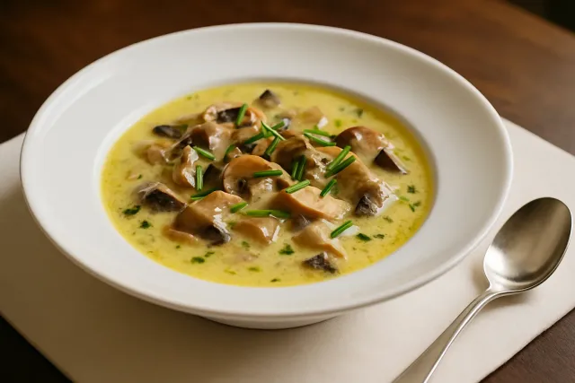 Low-Carb Huhn- und Pilzsuppe