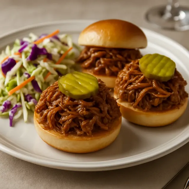 Easy Slow Cooker BBQ แบบง่าย