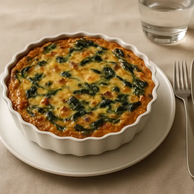 Belle and Chron's Spinach and Mushroom Quiche