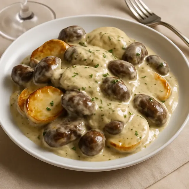 Kıymalı Köfte ve Patatesle Tahini Sos