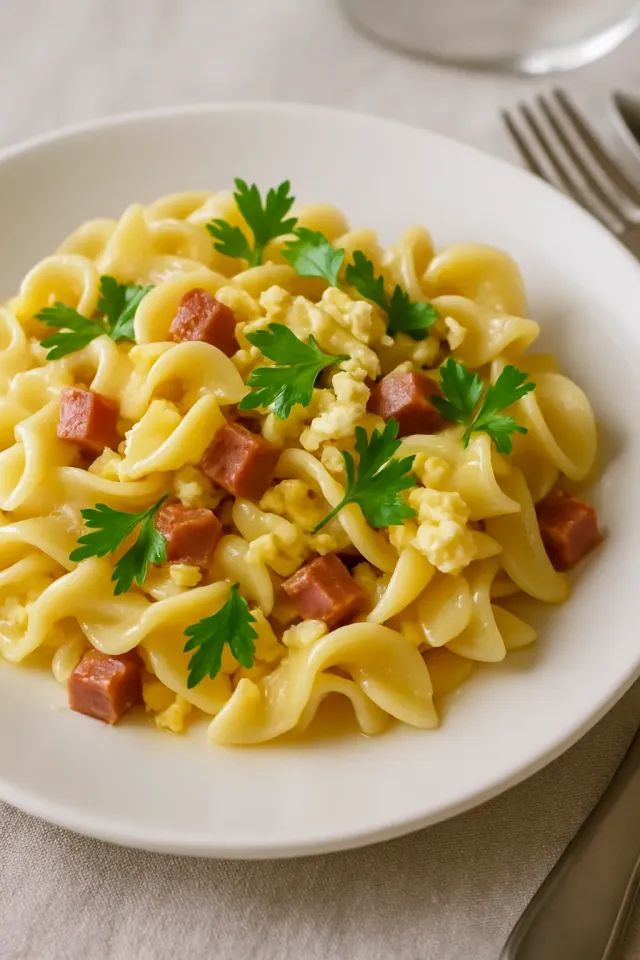 Ham and Egg Noodles (Schinkennudeln)