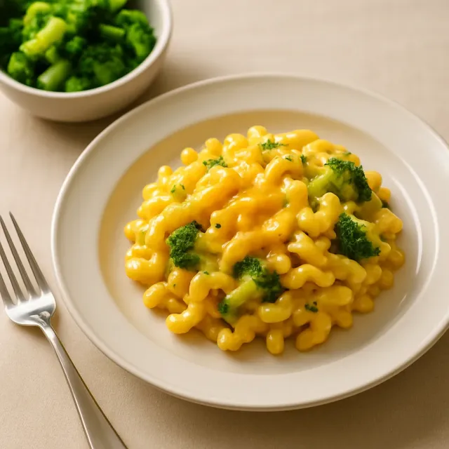 Macarrones con Queso y Brócoli