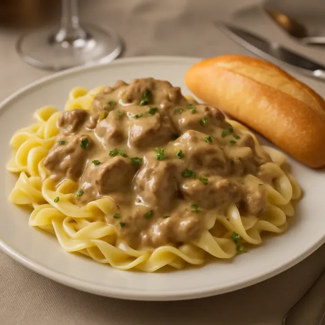 Einfaches Slow-Cooker-Stroganoff
