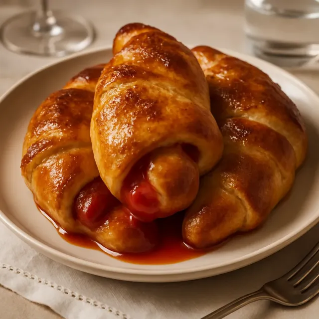 Croissants de Cereja com Cream Cheese na Fritadeira a Ar