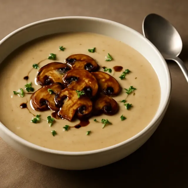 Chef Johns Cremige Champignon Suppe
