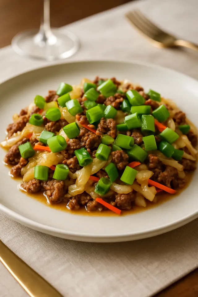 Salade de chou façon rouleaux de printemps au bœuf Keto