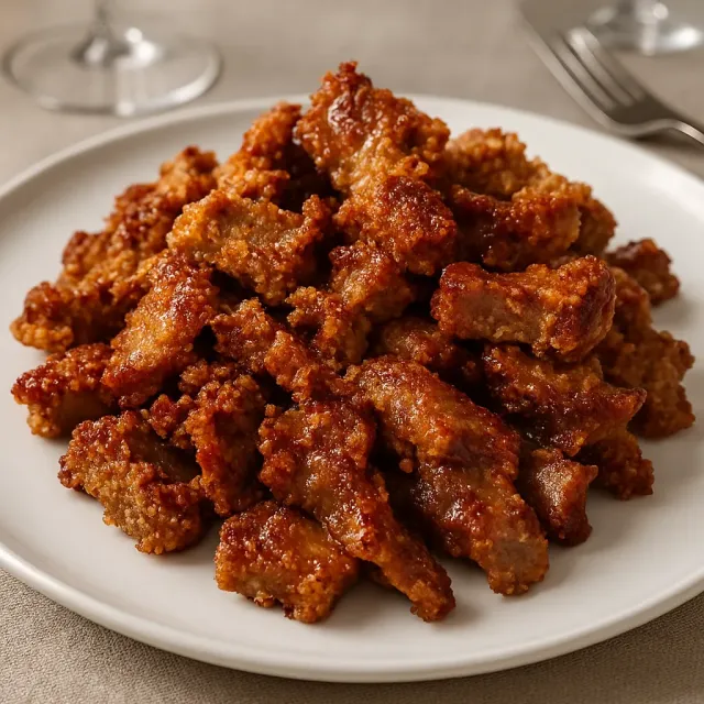 Tiras de Pollo Vegetarianas al Aire Frito