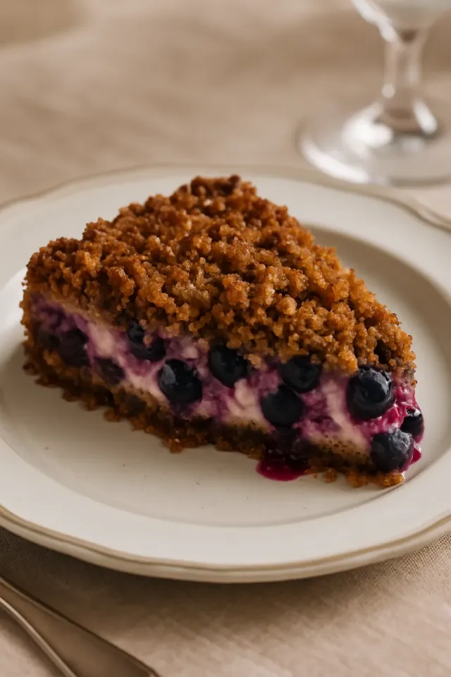 Pastel de Arándanos con Lino y Almendras