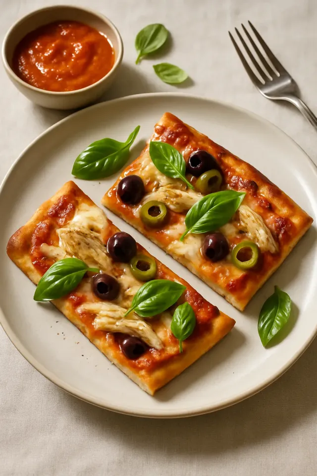Flatbreads with Roasted Red Pepper Sauce