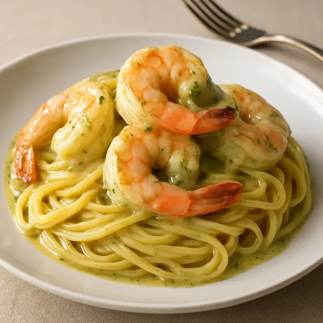 Kremalı Pesto Karides