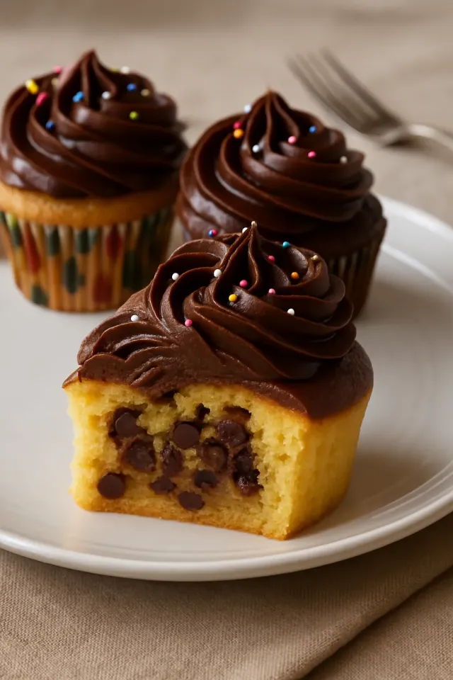 Cupcakes de Massa de Biscoito