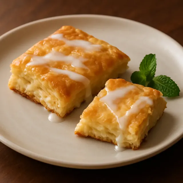 Quadrados de Danishes de Queijo Glaceados