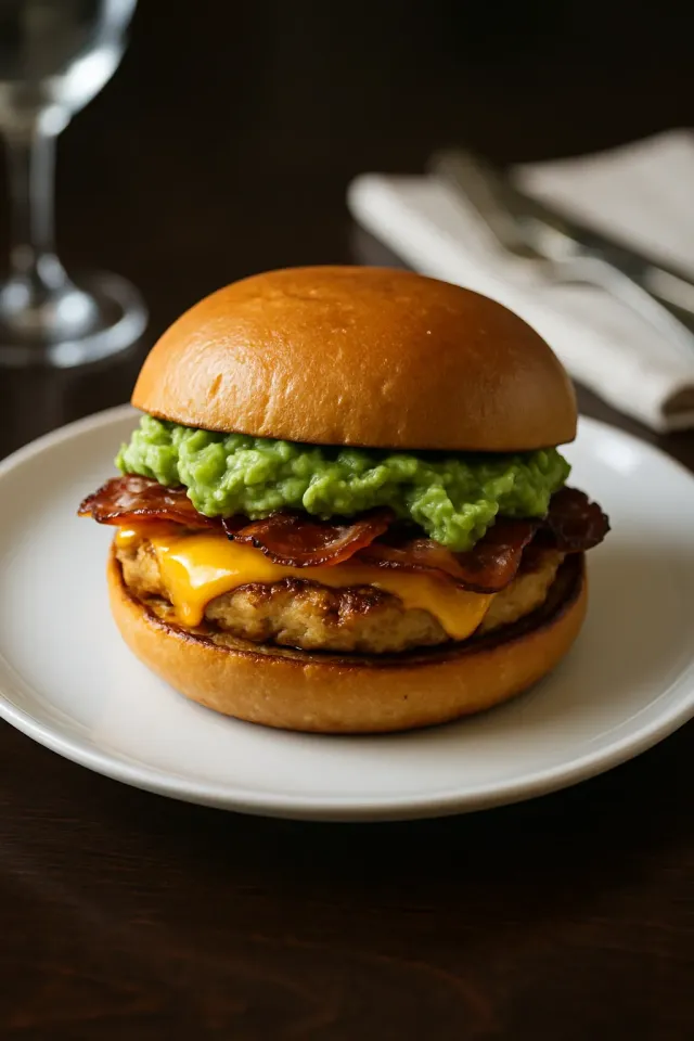 Bánh burger gà xay