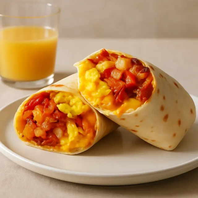 Freeze-and-Reheat Breakfast Burritos
