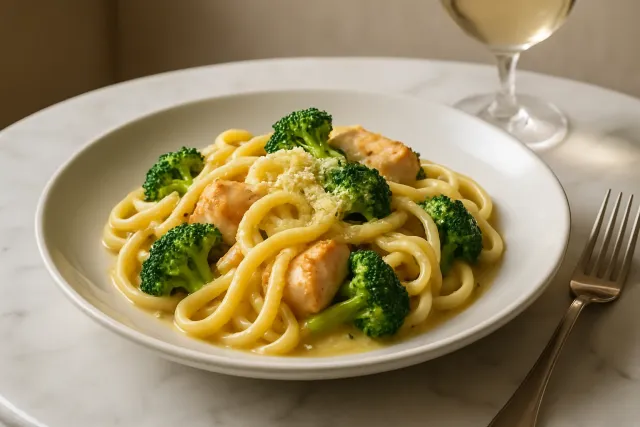 Pollo y Brócoli Alfredo