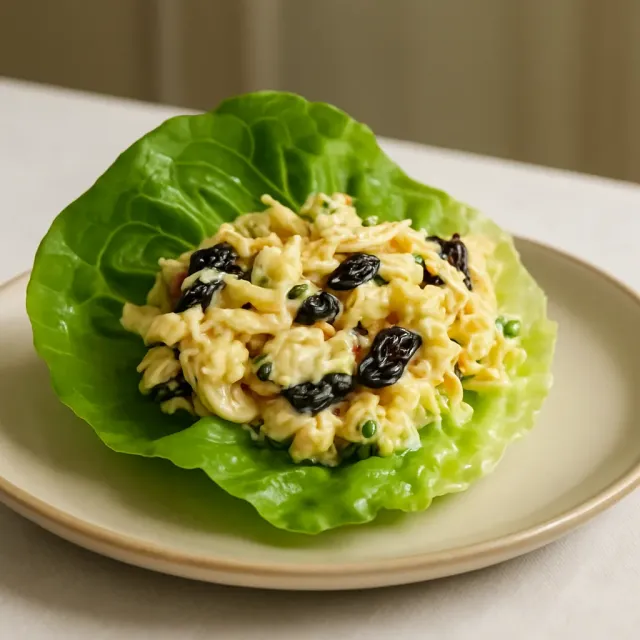 커리 치킨 레터스 랩