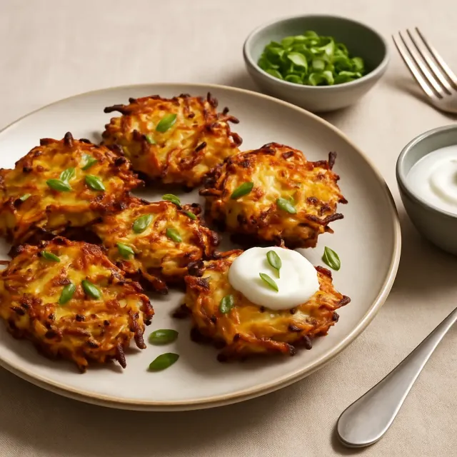 Hava Kızartmada Patates-Elma Latkeler