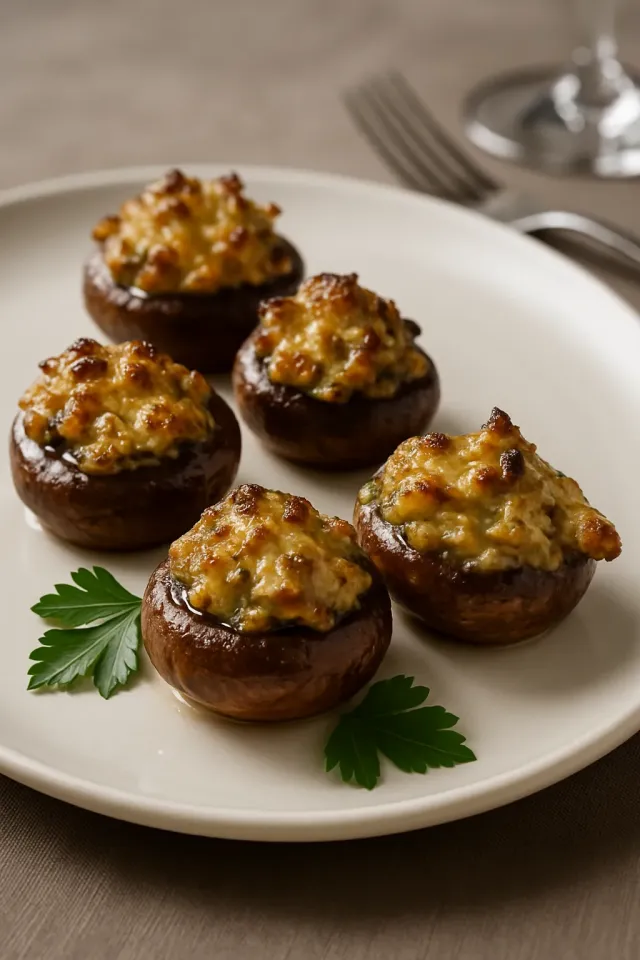 Champignons farcis à la saucisse I