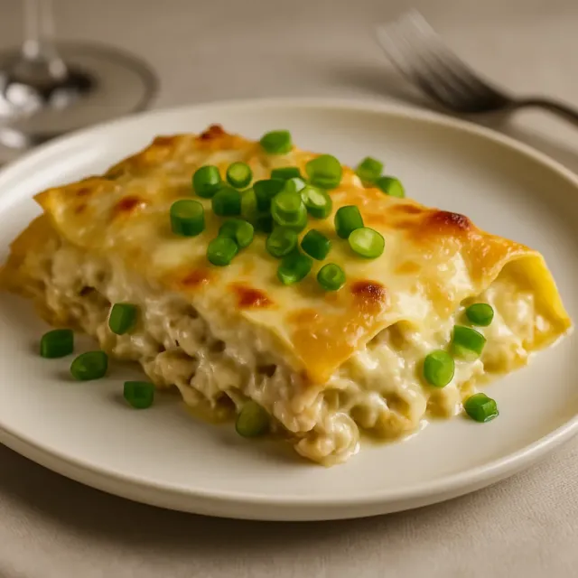Creamy White Chicken Enchiladas